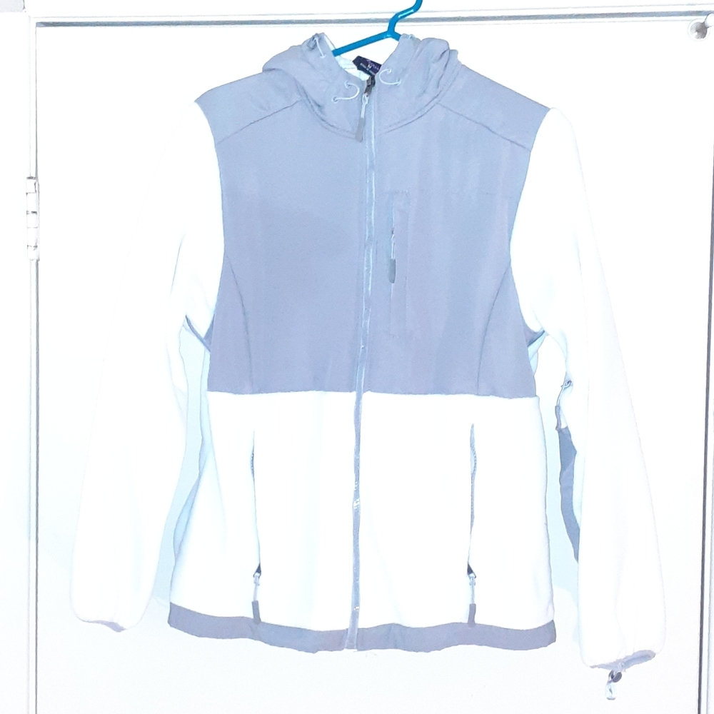 White fleece sweater